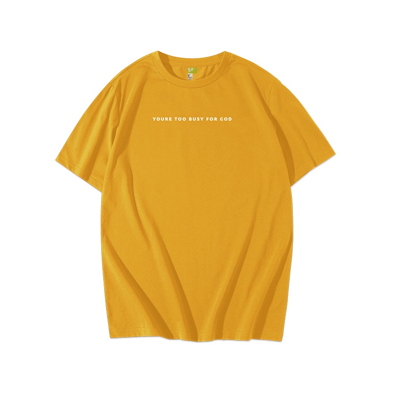 Ilomeansjoy Tshirt Too Busy - Mustard