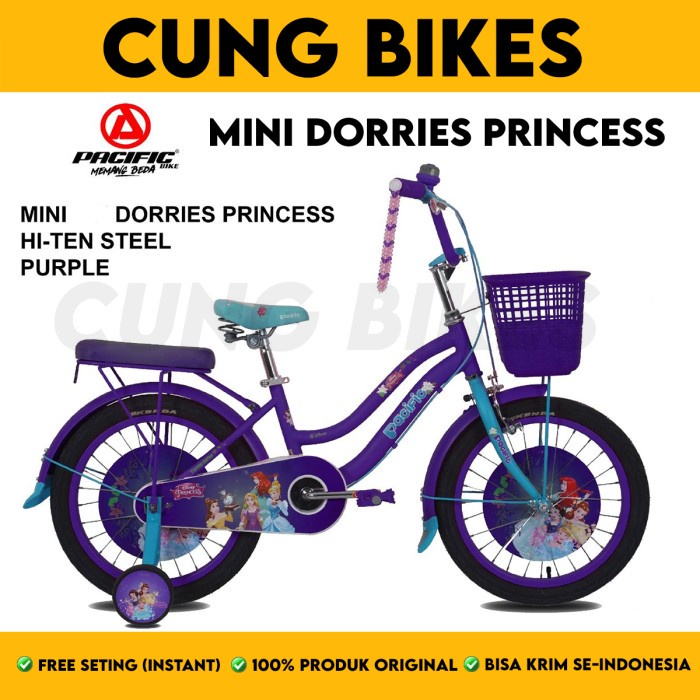 SEPEDA ANAK PEREMPUAN MINI ukuran 12 16 18 20 INCH PACIFIC DORRIES PRINCESS garansi resmi 5 tahun