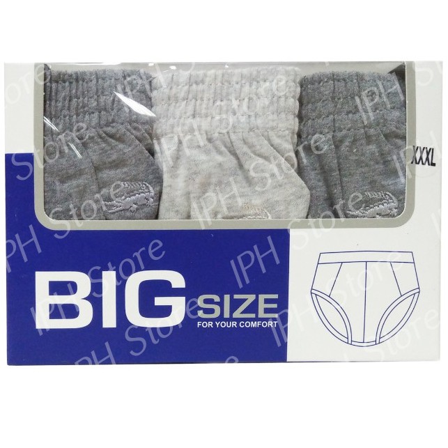 Celana Dalam / Underwear Pria Crocodile 521-240 Big Size (1 Box isi 3pcs, Ukuran XXL-XXXL)