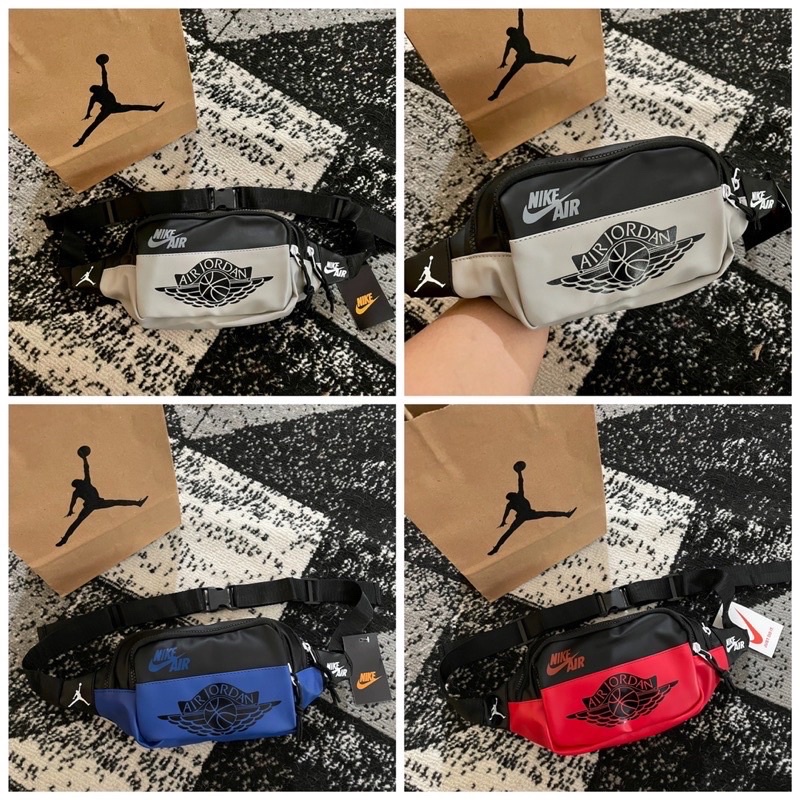 ((TERMURAH)) WAISTBAG AIR JORDAN WINGS / TAS PINGGANG AIR JORDAN WINGS / WAISTBAG KULIT / WAISTBAG AIR JORDAN KULIT / TAS PINGGANG KULIT / TAS PINGGANG PRIA