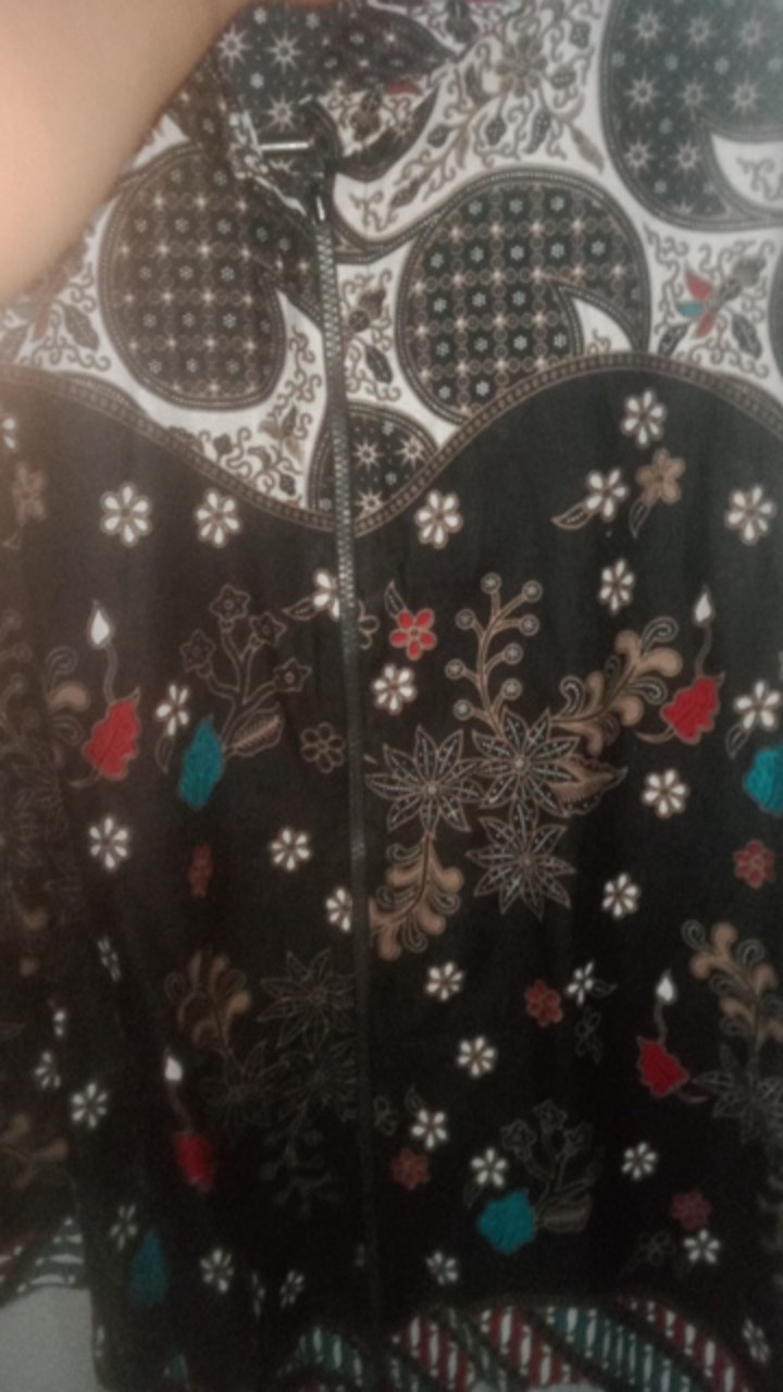 Batik Tunik Zipper Seling Genes Modern Kekinian Pakaian Kerja Kantor Kondangan Selling Xxxl Td 001