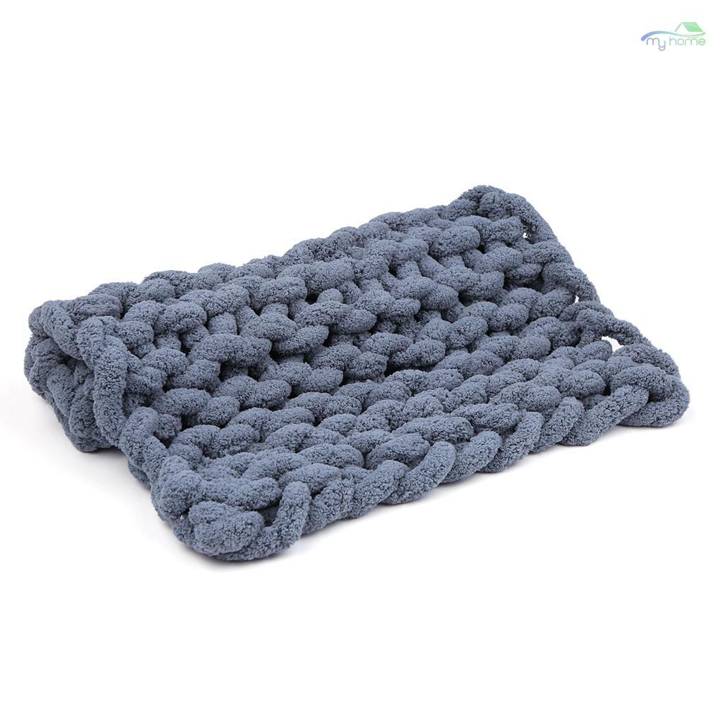 KEEP CODChunky Knit Blanket 47 59 Inches Large New Chenille Hand Woven Blankets Soft And Comfortable For Cuddling Up In Bed Couch Sofa Machine Wash Shopee Indonesia