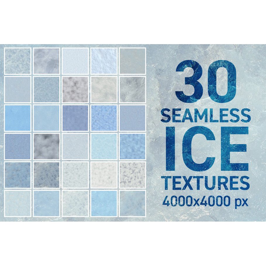 30 Seamless Ice Textures - JPEG Ultra HD