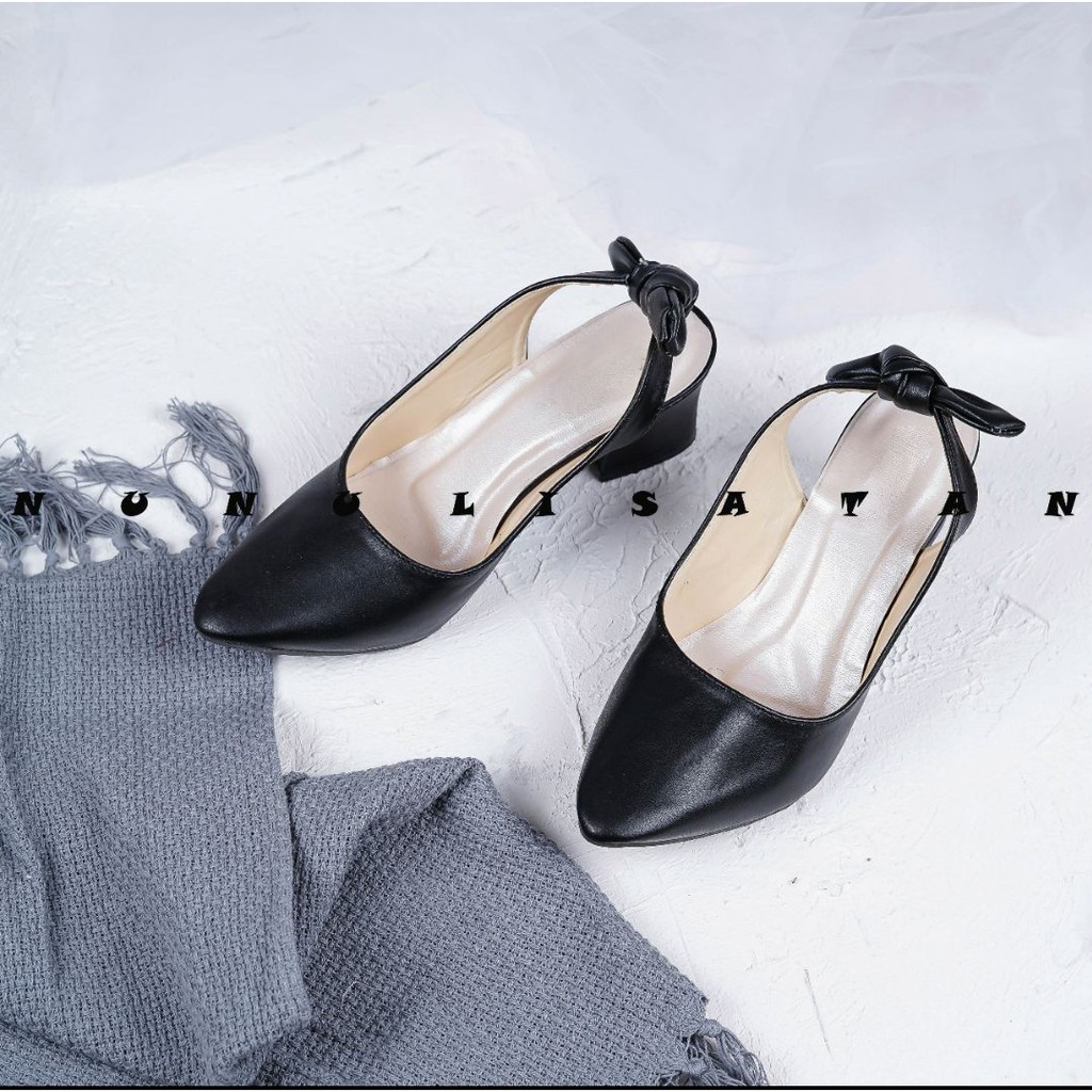 NunuLisaTan -  Termurah Sepatu Hak Heels Trendy Wanita Terbaru AMELIA