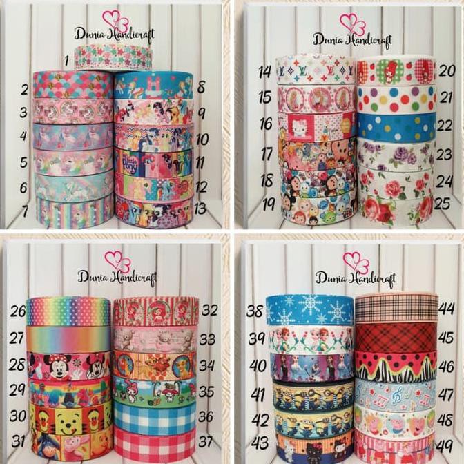 

Pita Grossgrain Motif 1" (2.5Cm) 20 Yard Unicorn + Little Pony + Tsum H48 Keren