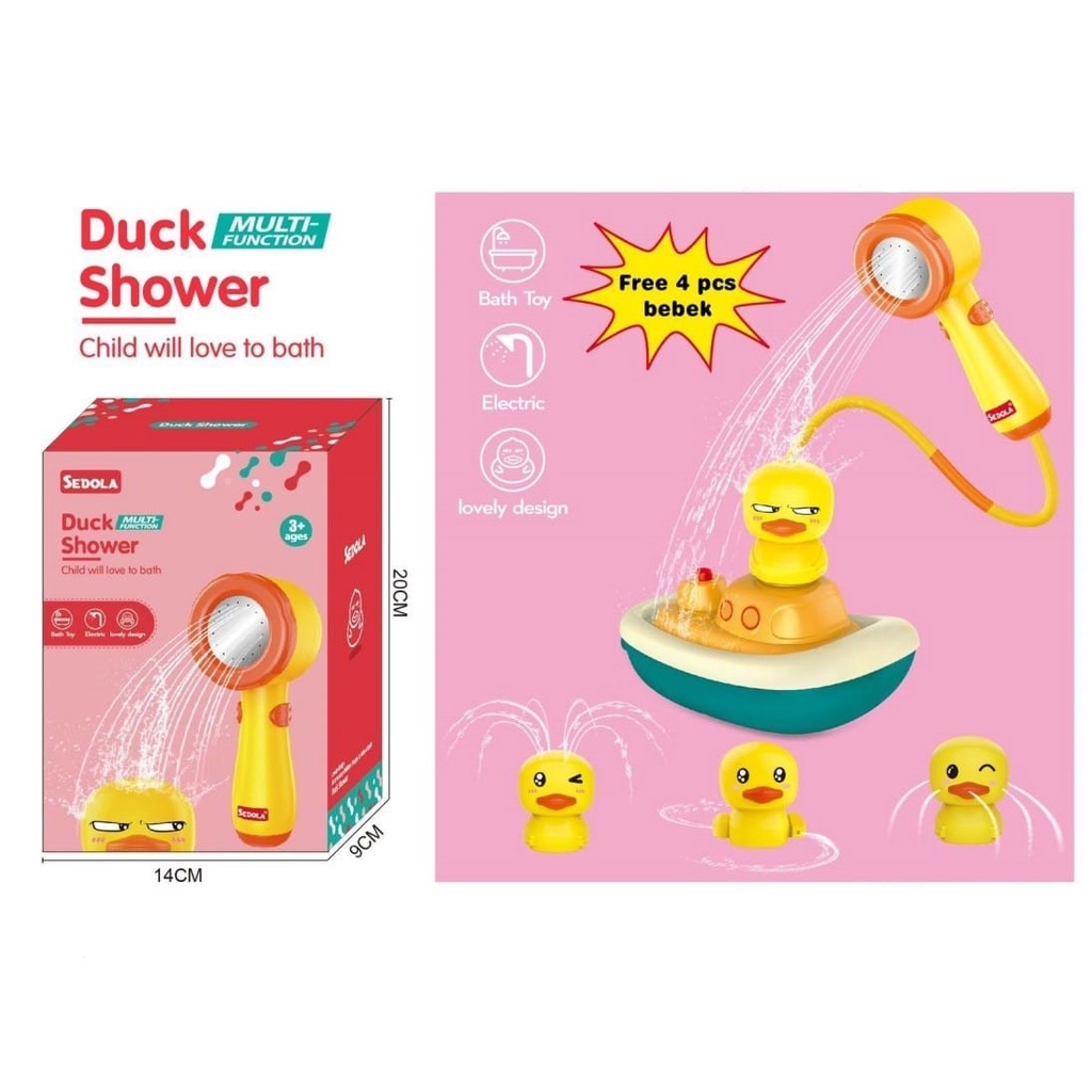 Mainan Mandi DUCK SHOWER Kepala Shower Bentuk Bebek Semprotan Air