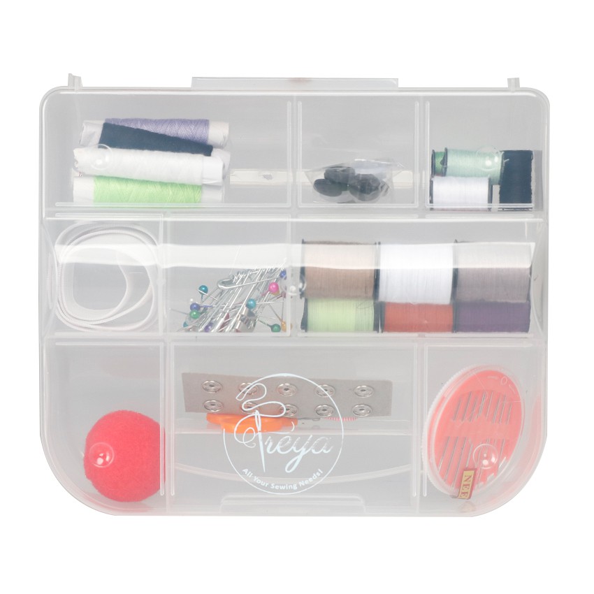 Sewing Kit Box Set - Tool Set Alat Jahit Menjahit Deluxe dengan Kotak Transparent