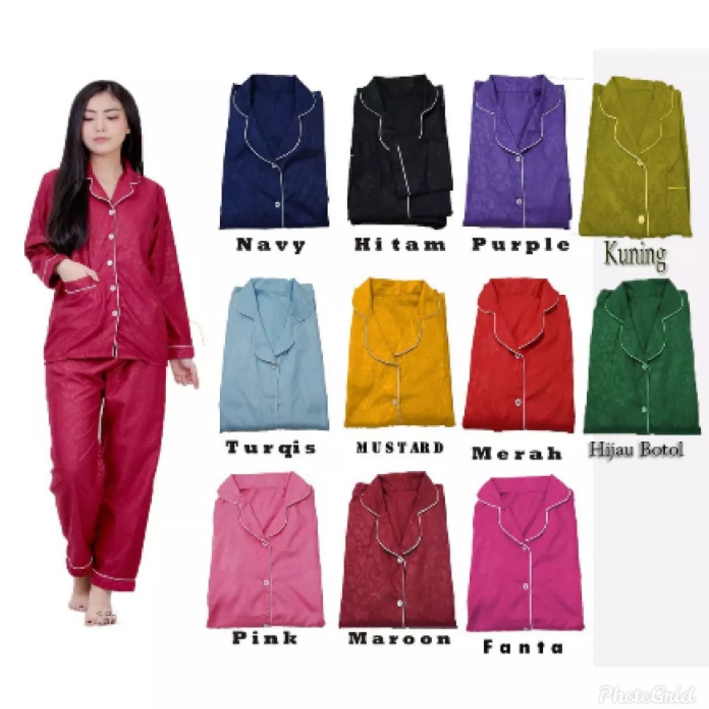 hokyfashion PIYAMA PP SATIN EMBOS FIT TO XL-1