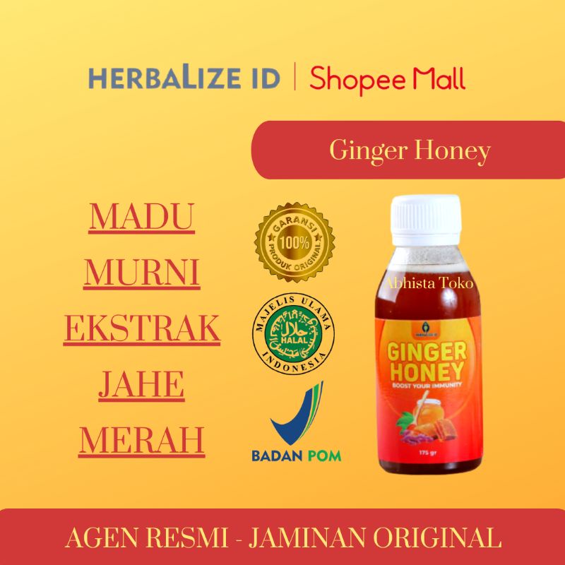 

GINGER HONEY MADU HUTAN ASLI DENGAN EKSTRAK JAHE PENAMBAH IMUN HERBALIZE