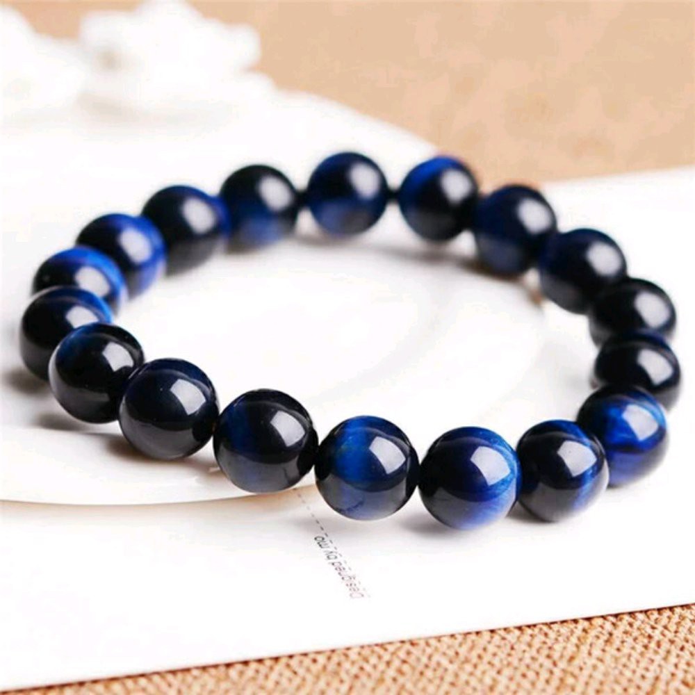 GELANG NATURAL BLUE TIGER EYE MEWAH DAN ELEGAN