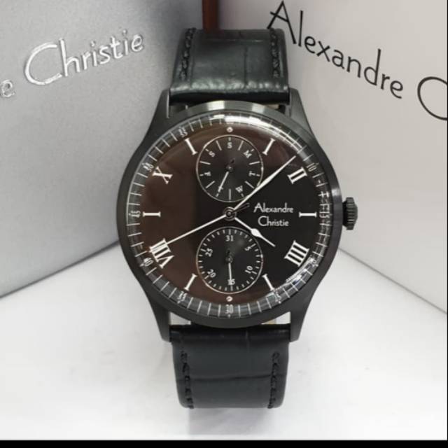 Jam Tangan Pria Alexandre Christie AC 6437 New Fullblack Original