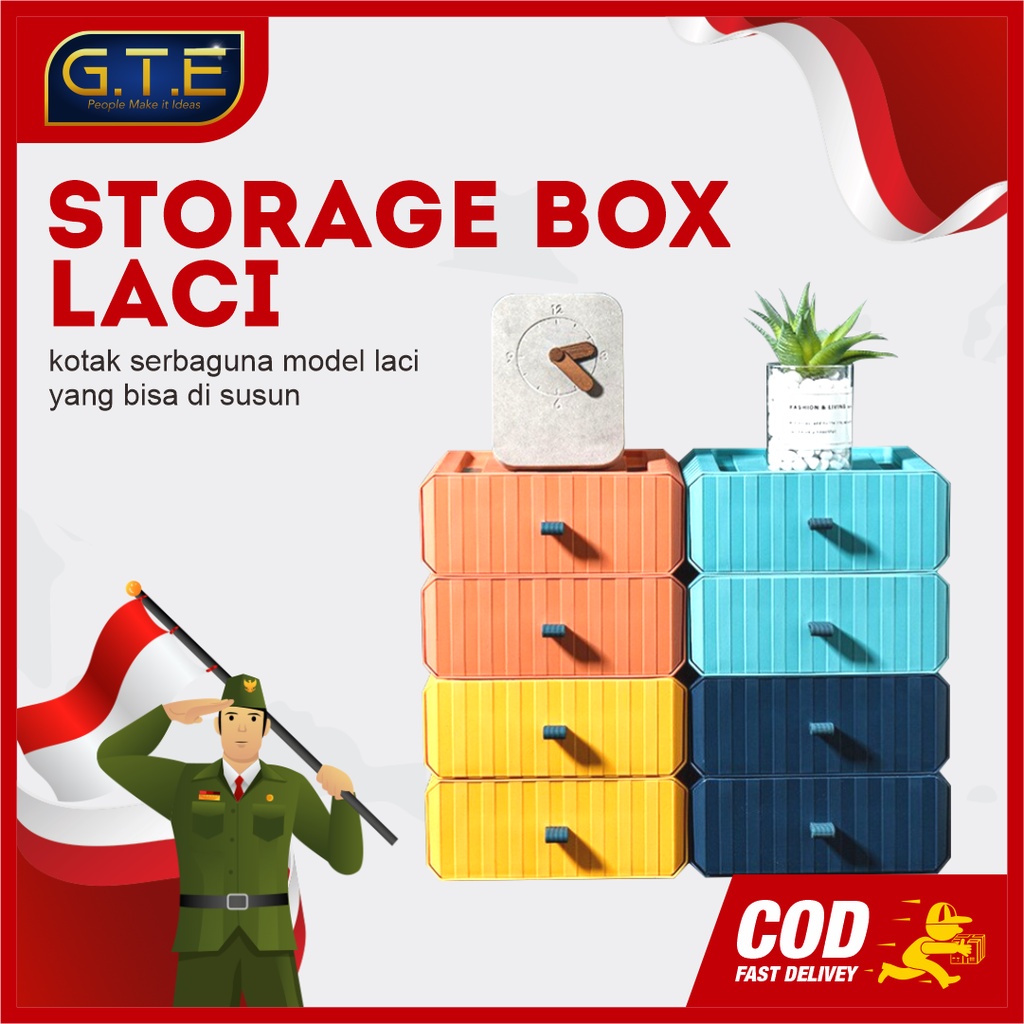 Rak Kosmetik  susun/ Rak Kamar Mandi Storage / Rak Laci Tempat Penyimpanan Barang Rak Meja