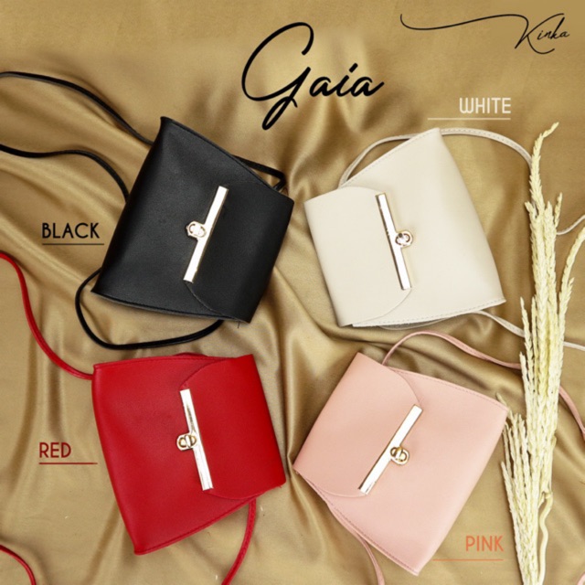 Kinka Tas Selempang Wanita Murah Import Gaia 013 Bahan Kulit Asli PU Fashion Ala Korea Terbaru 2020
