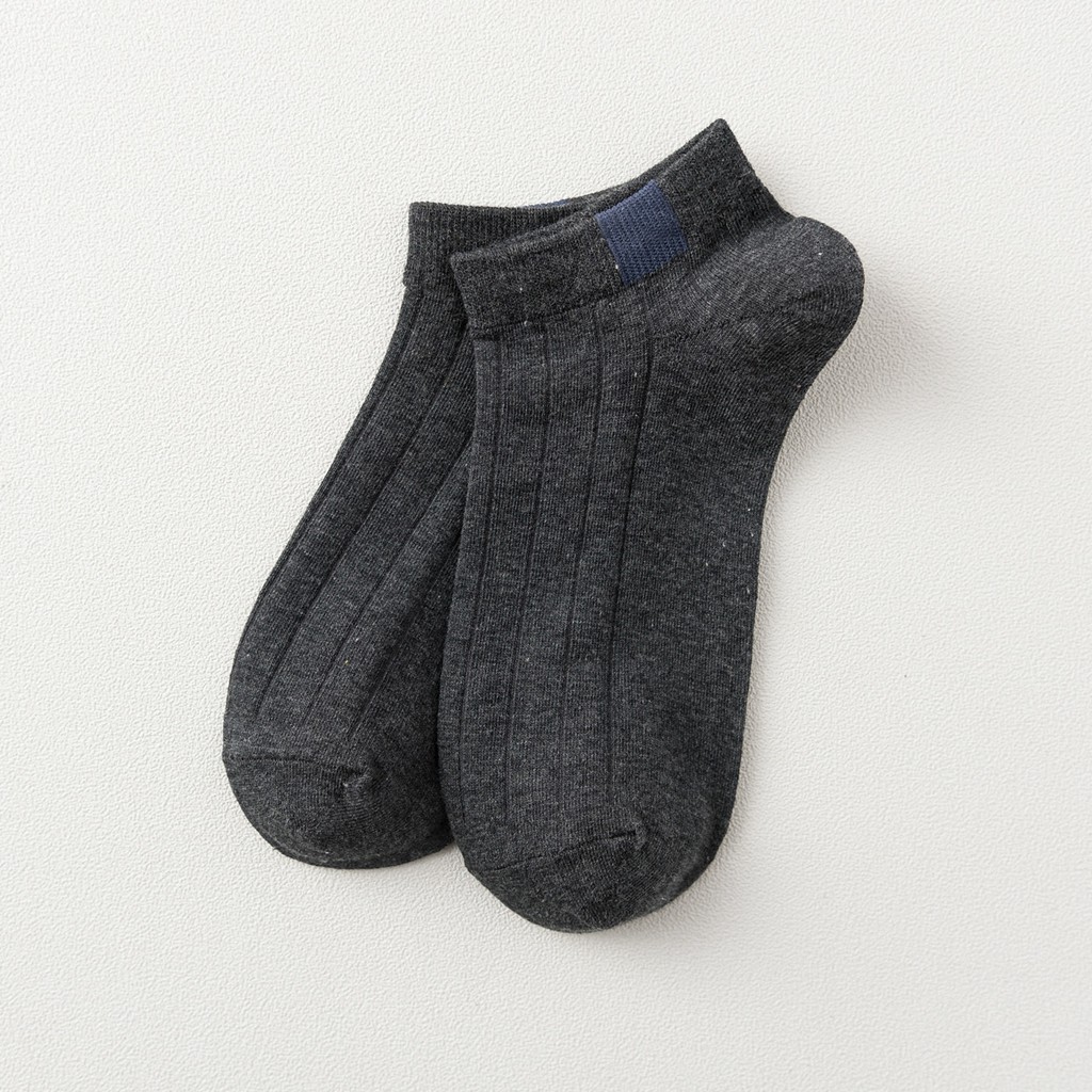 【CT】Kaos Kaki Polos 6 Garis Unisex Fashion Wanita/Pria Kaos Kaki  Murah #kk 16-Abu-Gelap