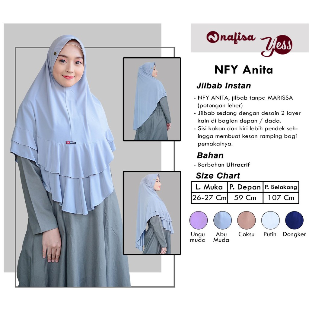 Nafisa Anita Yess | Kerudung Instan Syar'i | Jilbab Instan Bergo-6