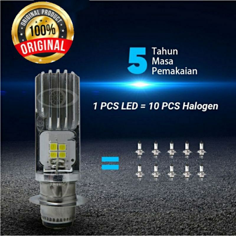 Lampu LED motor depan matic bebek SUPER TERANG untuk semua motor  soket H 6