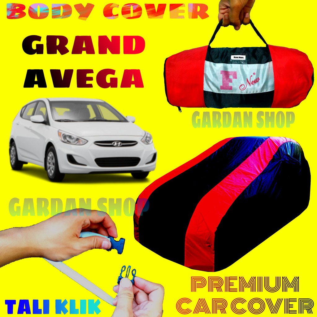Body Cover GRAND AVEGA Sarung MERAH Penutup Pelindung Bodi Mobil Hyundai Grand Avega PREMIUM Cover