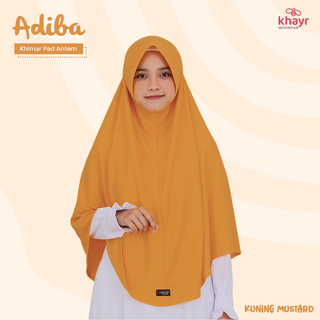 Jilbab Khimar Adiba Series By Khayr Moswear Warna Mustard