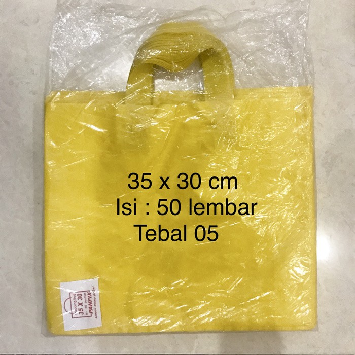 

Tas belanja cangklong/shopping bag plastik/tas plastik tali handle 35 x 30 cm Panfix