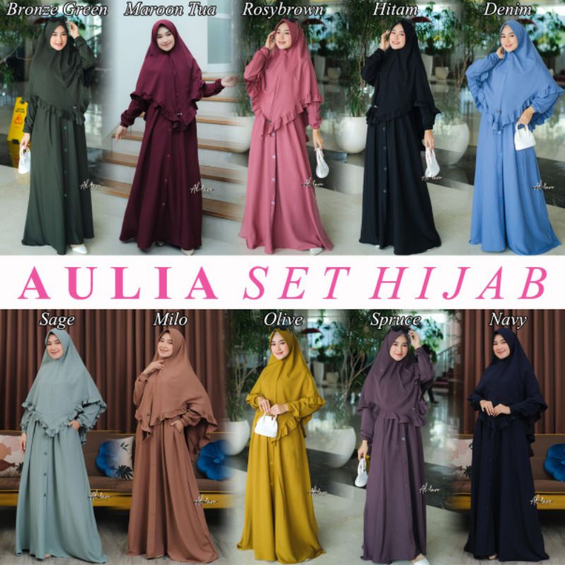 AULIA SET HIJAB ORI BY AL FARO / AULIA SET KHIMAR SYAR'I BY AL-FARO / GAMIS ITY CREP / GAMIS SET