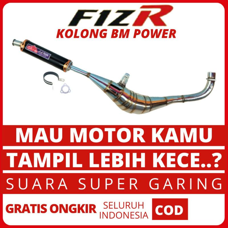 Knalpot Fizr Racing YY Pang Kolong Bm Power Chrome Underbone Slincer Karbon Suara Super Garing