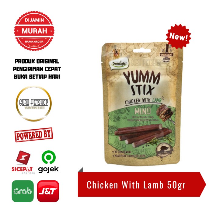 Dentalight Yumm Stix Chicken 50gr / Snack Camilan Anjing Dog Treats