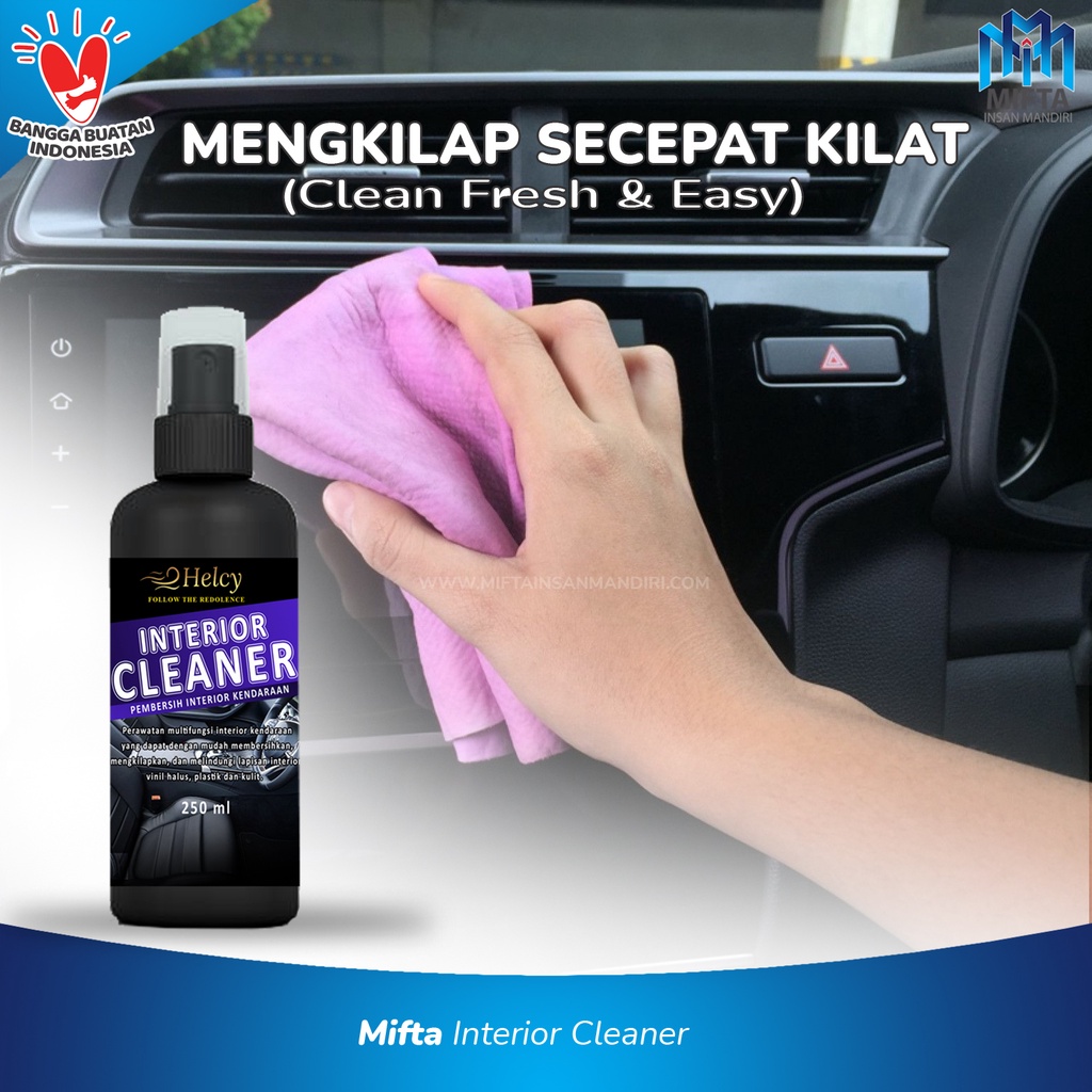 PEMBERSIH INTERIOR KENDARAAN / PEMBERSIH DASBOARD MOBIL HELCY KEMASAN REFILL 1 LITER