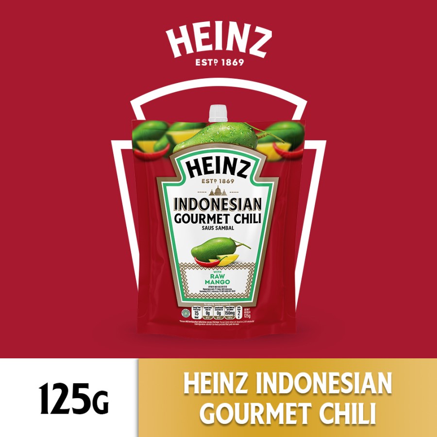 HEINZ SAMBAL INDONESIA 125GR POUCH SAUS SAMBEL MANGGA MUDA HALAL