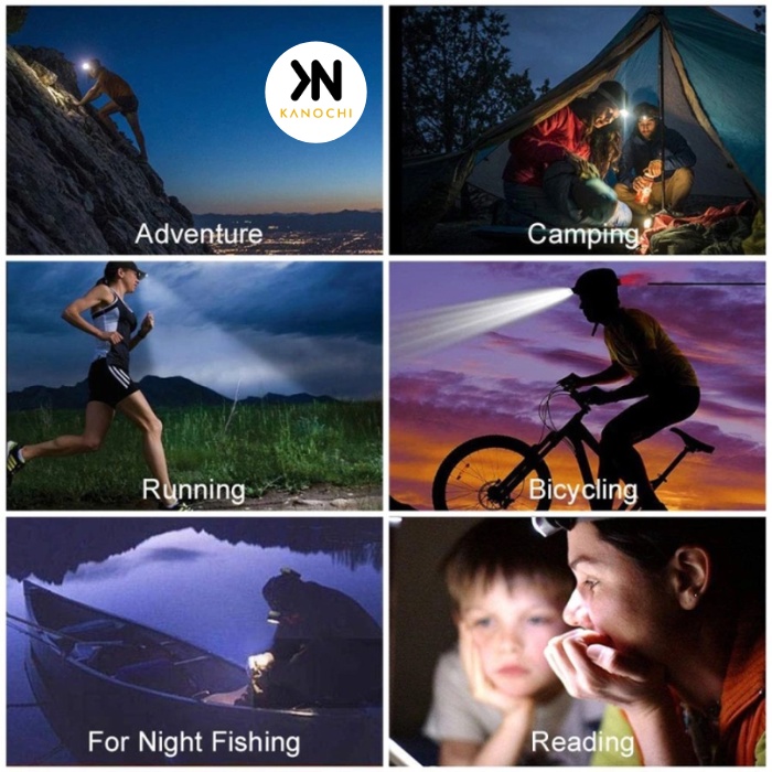 Senter Kepala LED COB Rechargeable + Magnet Headlamp Waterproof 2 Mode