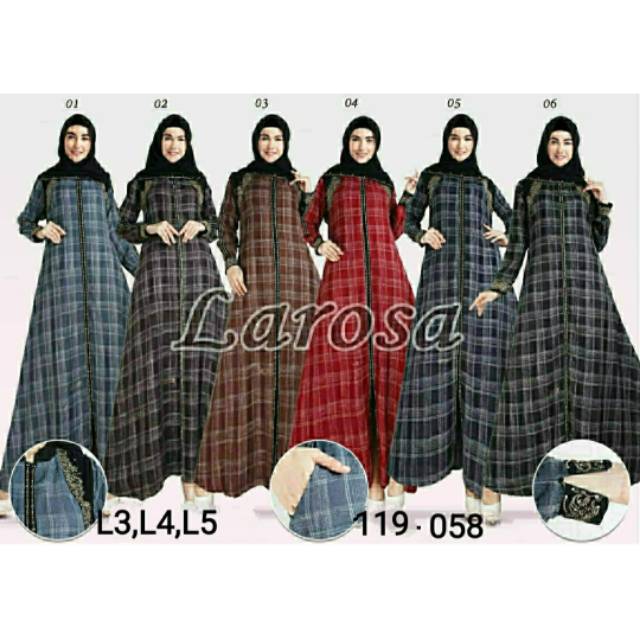 Gamis Set Kerudung Jumbo Original by Larosa