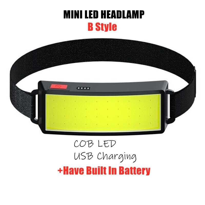 Head lamp  / Lampu kepala COB /USB Charging Wave Induction Outdoor Riding Cob Headlight