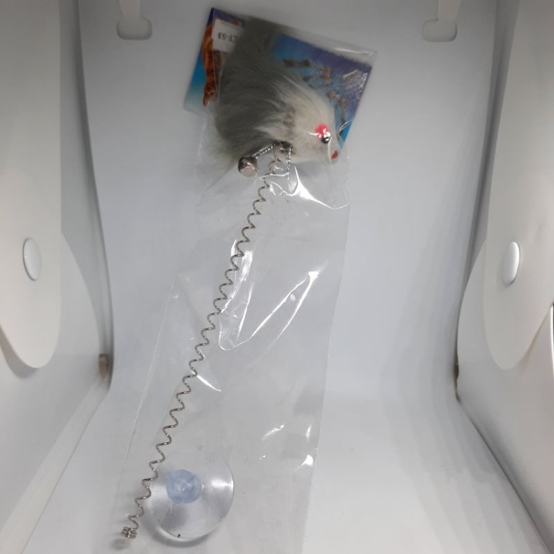 Mainan Tikus Per / Mainan Tikus Lompat / Mainan Kucing Bentuk Tikus