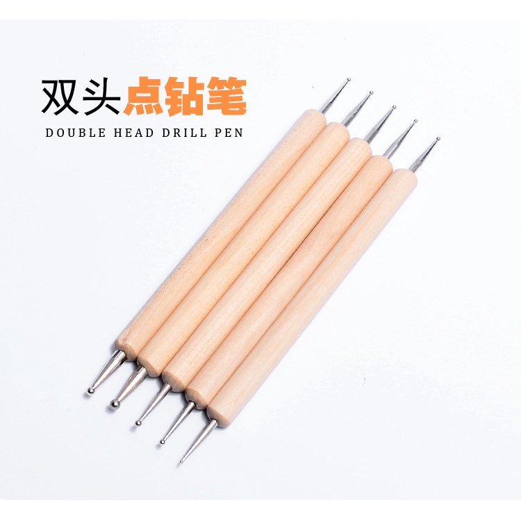 【 COD 】Dotting Pen Kayu (Isi 5pcs) / Dotting Tools / Dot Dotting / Pen Dotting KAYU