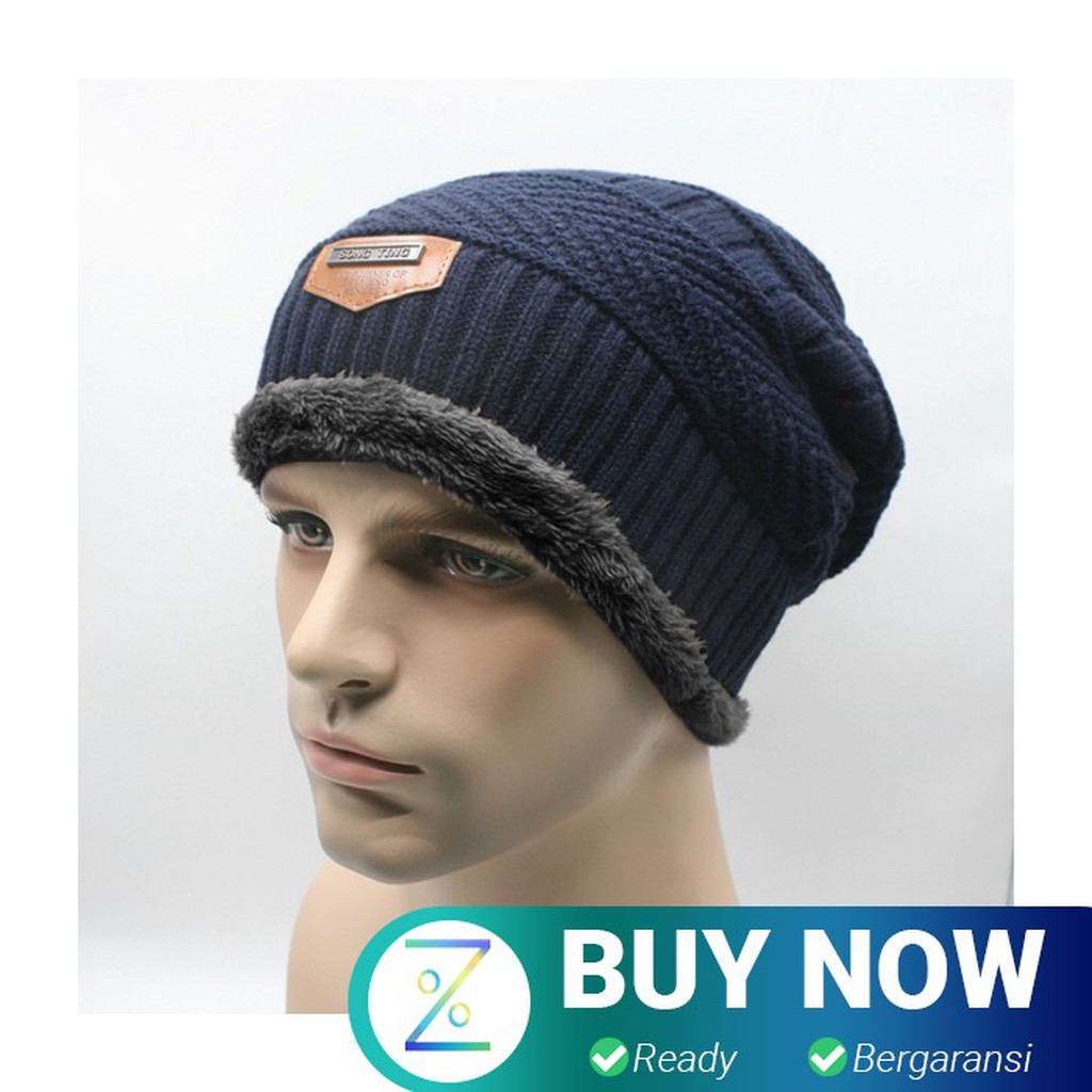 Song Ting Kupluk Wool Winter Beanie Hat - Blue