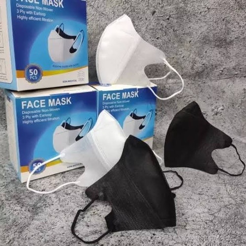 [PERBOX] MASKER DUCKBILL 3ply ISI 50 - BLACK