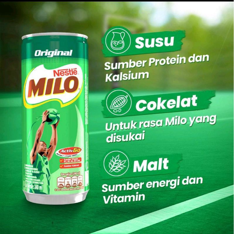 

MILO ACTIVE GO ORIGINAL Kaleng 240ml