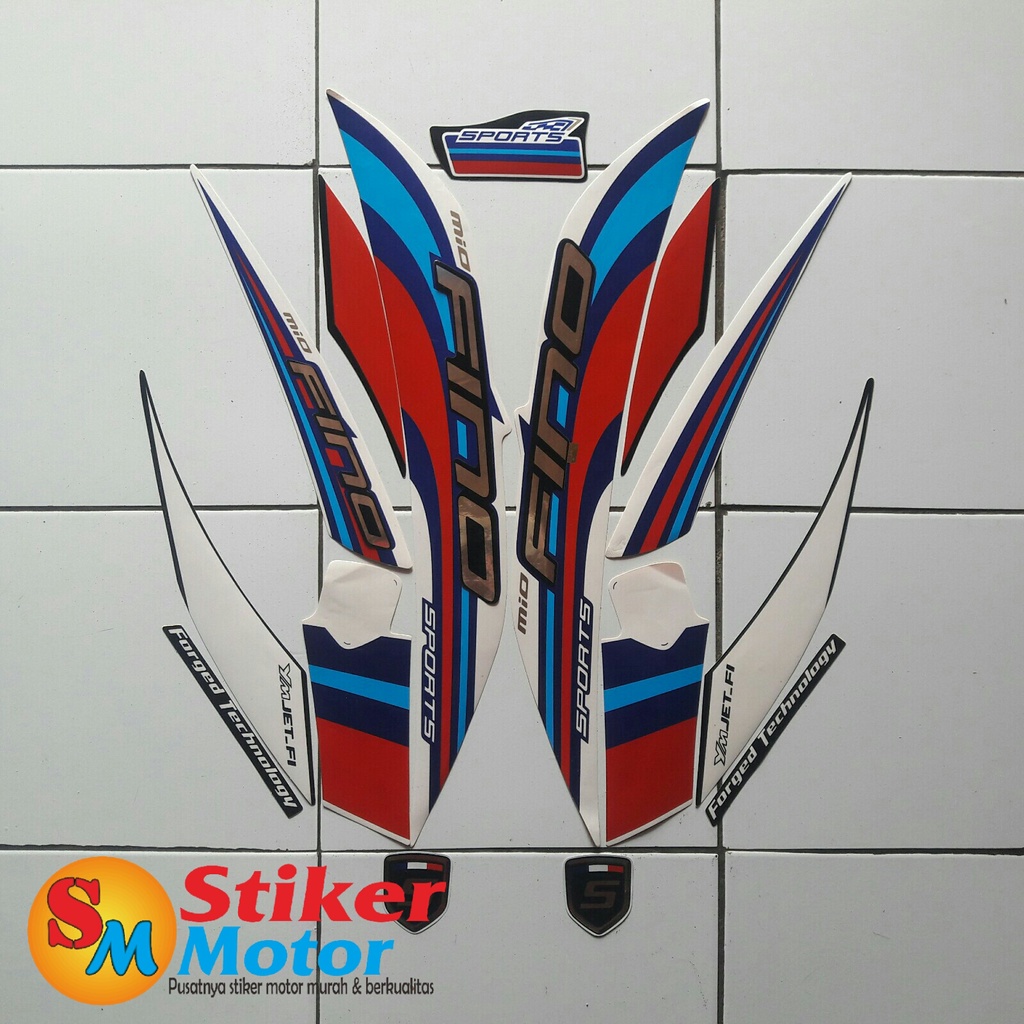 sticker motor fino sports 2015 putih
