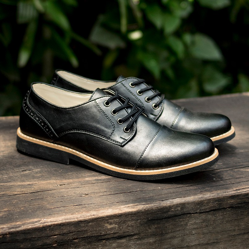 HAWKIN BLACK |ManNeedMe x Monday| Sepatu Oxford Pria | Pantofel Formal ORIGINAL