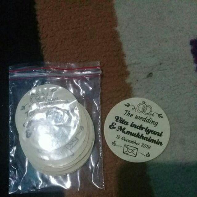 Stiker Transparan Diameter 5 Cm