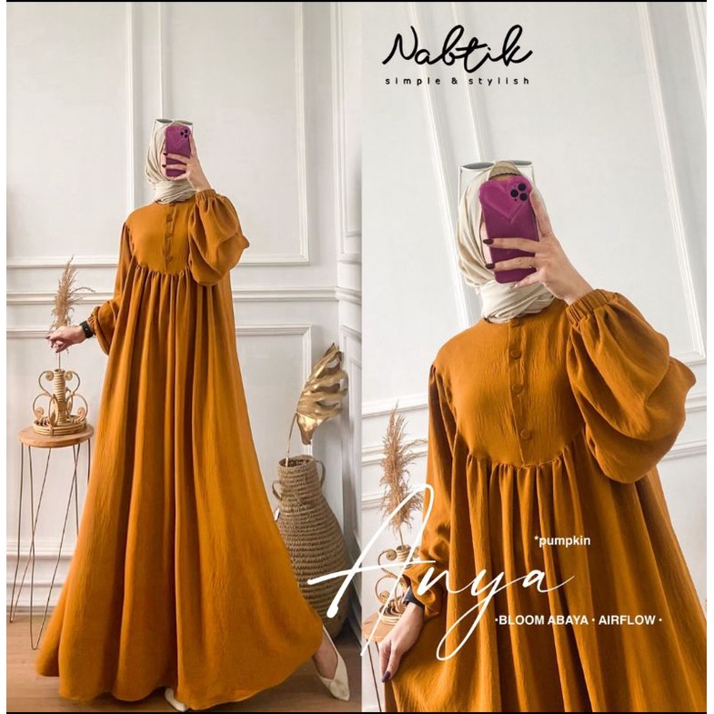 GAMIS MUSLIMAH ANYA BLOM ABAYA MAXY ORI BY NABTIK