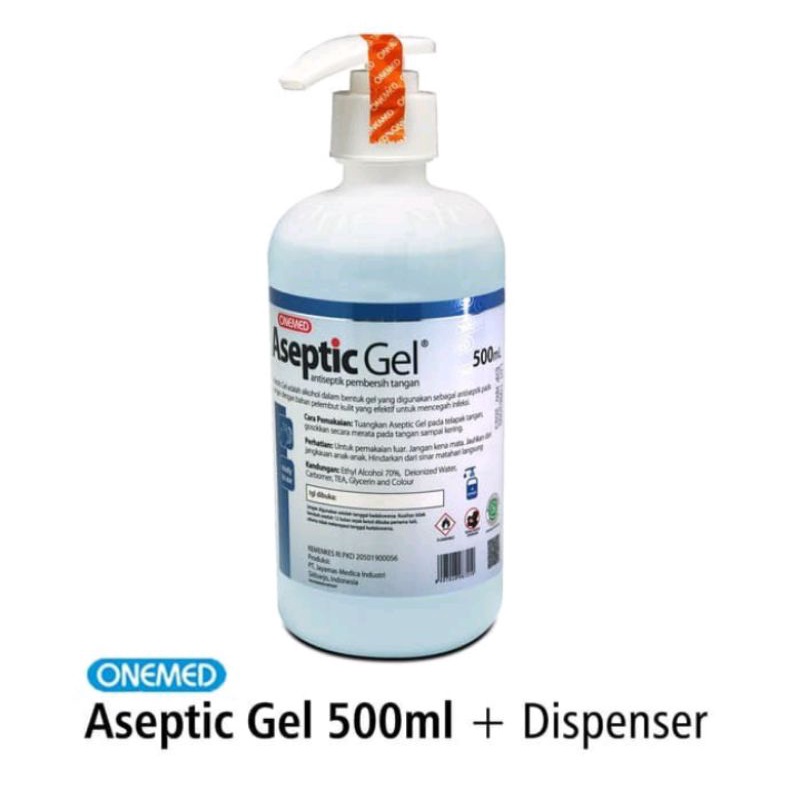 Aseptic gel onemed 500 ml - hand sanitizer onemed