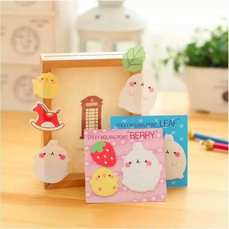 

YOKUCHI Sticky Notes Molang Isi 3 Lucu Unik Memo Sticky Note