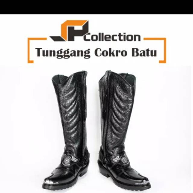 Sepatu PDL Tunggang Pria Cokro Batu Untuk Polisi Lalu LintasBm Polantas