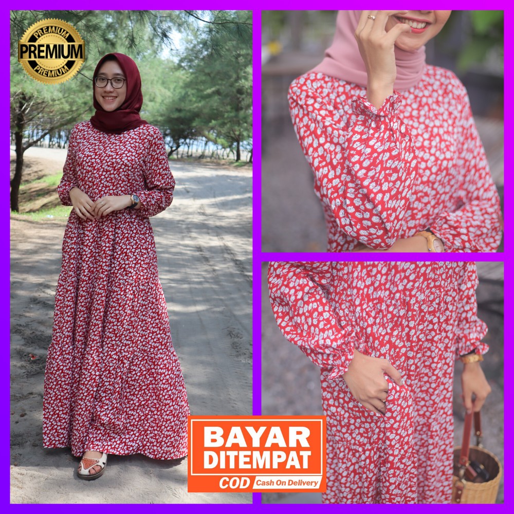 Anjani Homedress Original by Wearmoura Home Dress Gamis Syari Cantik Busui & Ibu Hamil