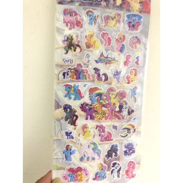 Sticker karakter pooh frozen boy girl music princess avenger 3D glitter-Littlepony