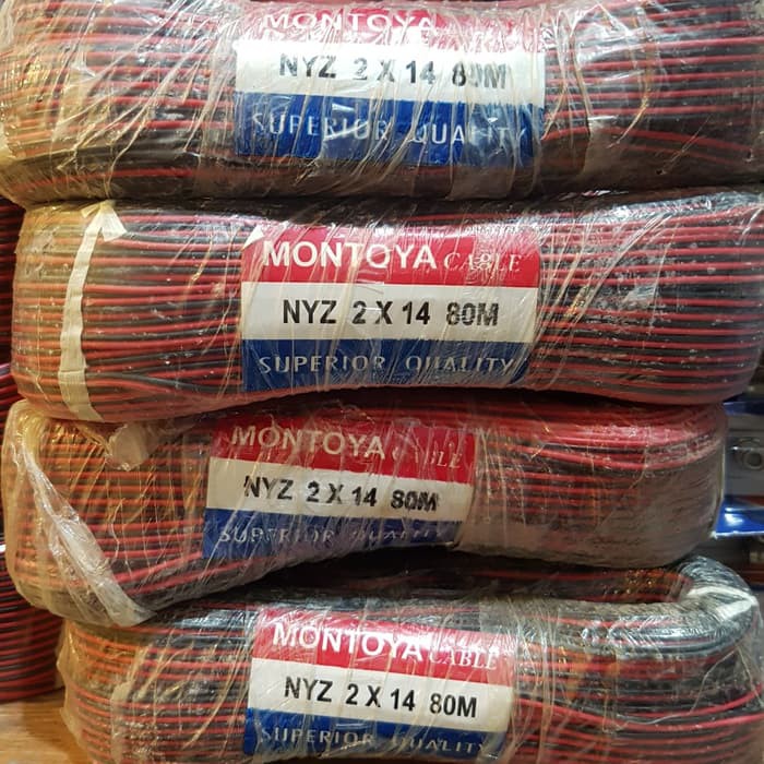 Kabel listrik Montoya NYZ 2x14 80 Meter Kualitas Bagus