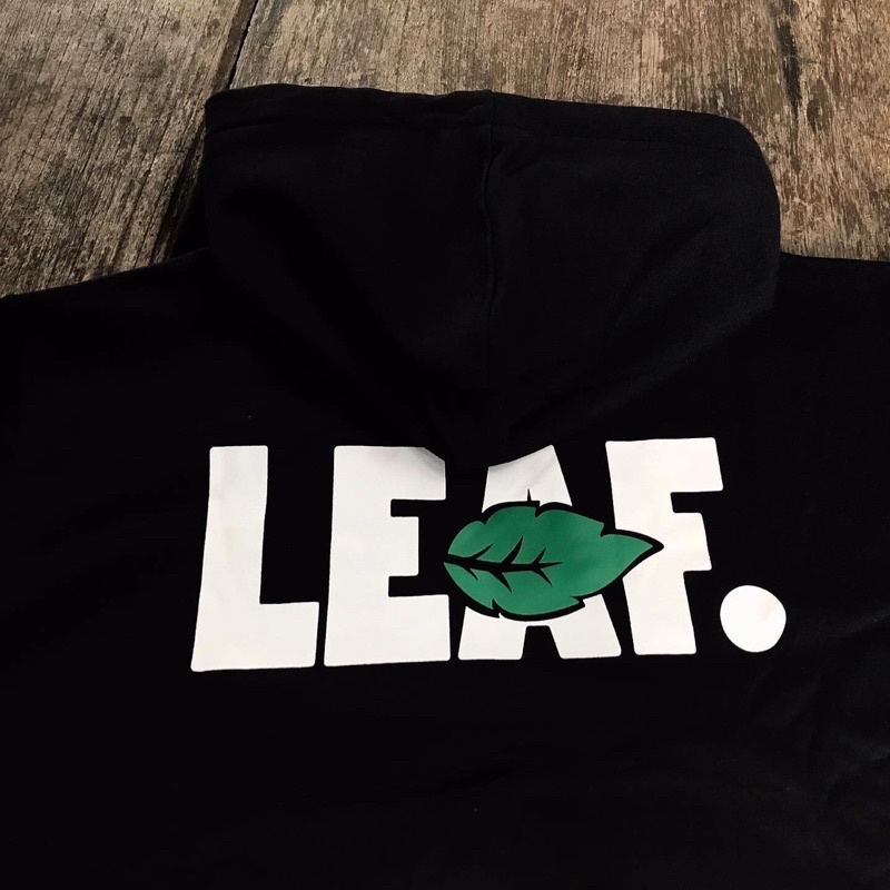 LEAF OG LOGO CLASSIC BLACK HOODIE