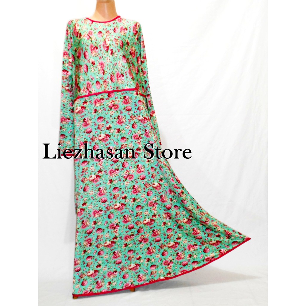 GAMIS JUMBO XXL MOTIF BUNGA HIJAU TOSCA