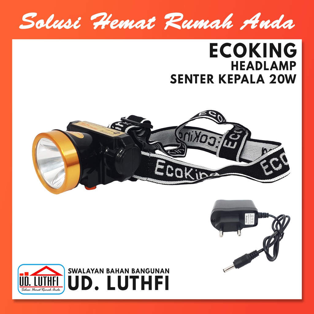 HEADLAMP/SENTER KEPALA 20W ECOKING LED