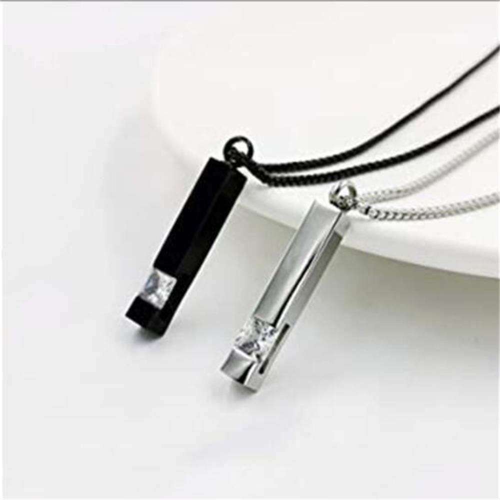 Lily Cremation Guci Liontin Kalung Warna Putih Baja Titanium Memorial Perhiasan Cremation Necklace Cremation Ash Jewelry